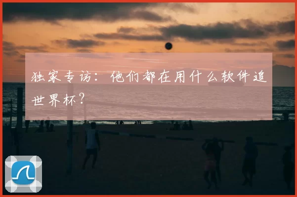 独家专访：他们都在用什么软件追世界杯？